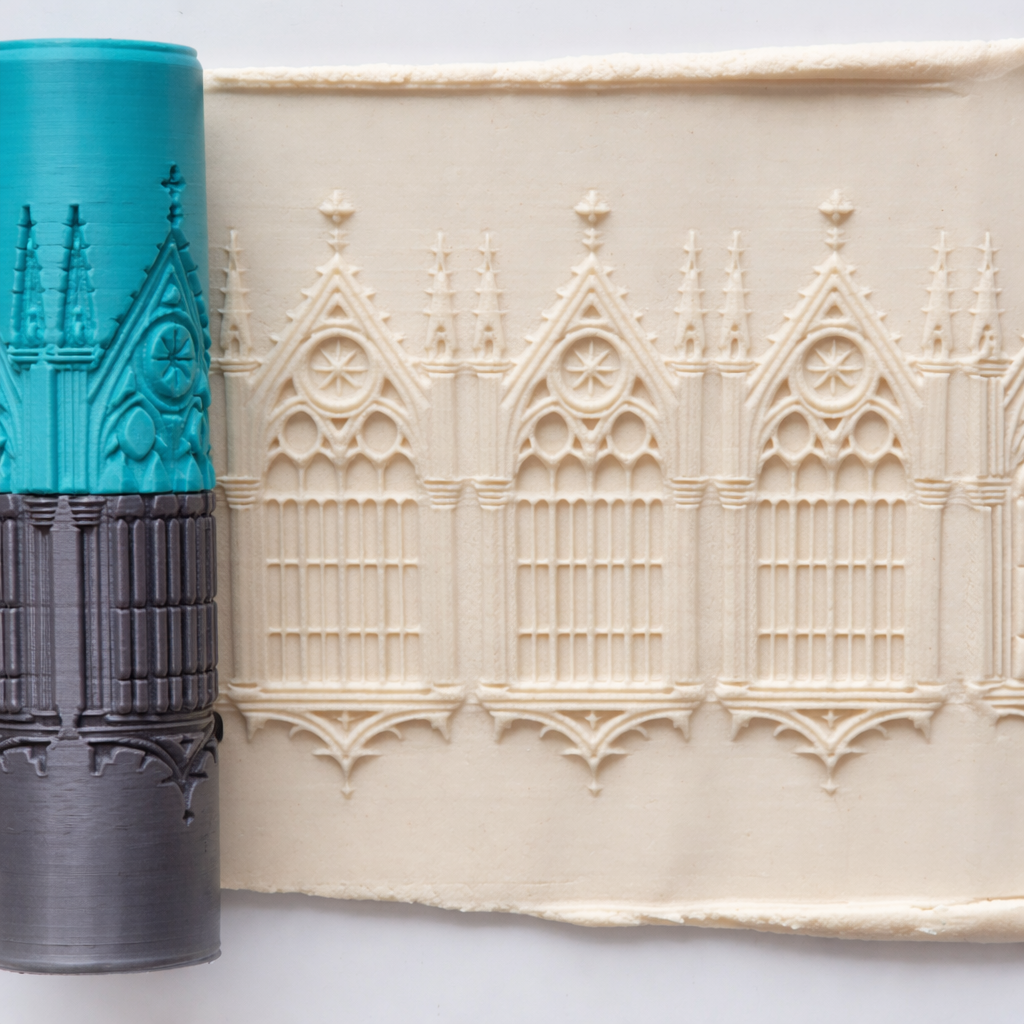 V205 | Gothic Cathedral Windows IV Texture Roller - ClartStudios - Polymer clay Jewellery