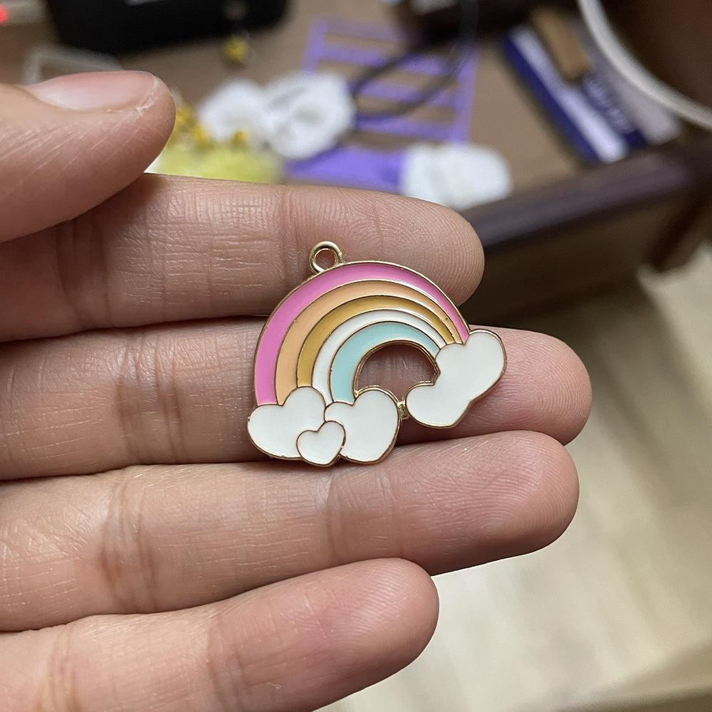 Rainbow Hearts - ClartStudios - Polymer clay Jewellery