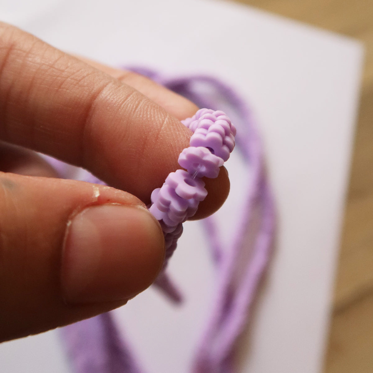 Lavender - 1X6mm Flower Polymer Clay Beads - ClartStudios - Polymer clay Jewellery