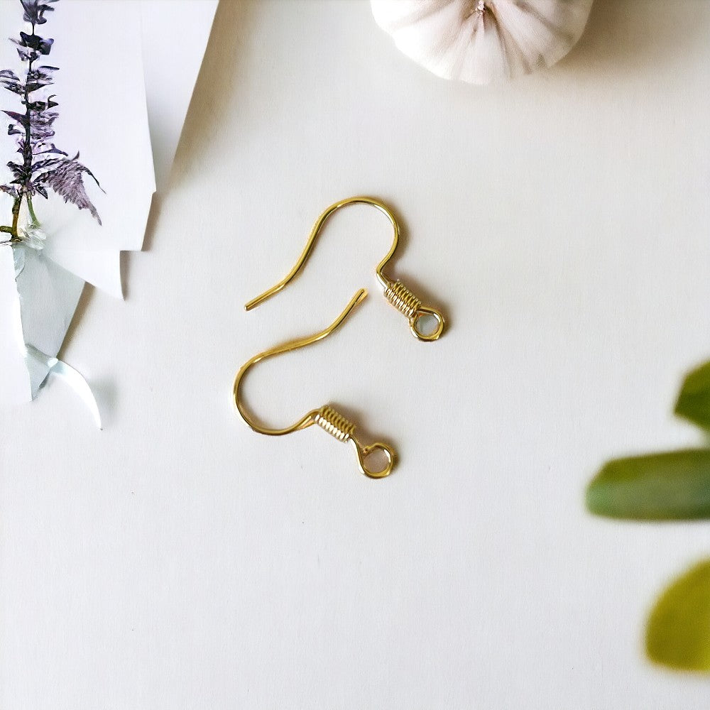 18 k Gold Plated Fish Hooks   - Sold in Pair - ClartStudios - Polymer clay Jewellery