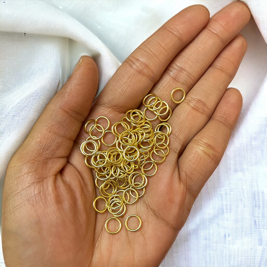 14k Gold plated 8mm jumprings (Pack of 50) - ClartStudios - Polymer clay Jewellery