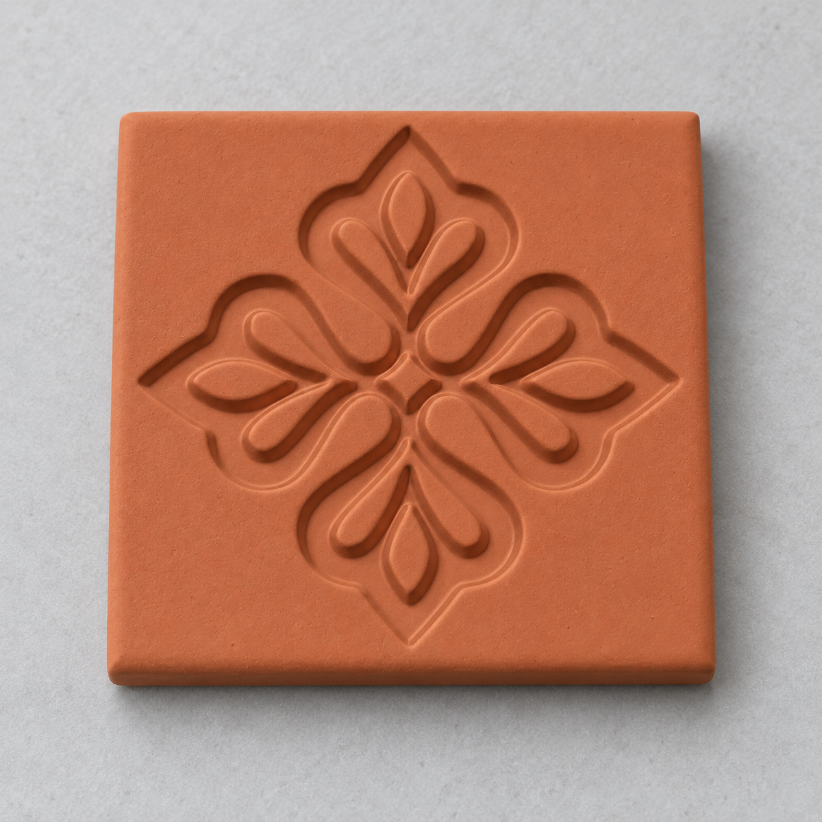 Baroque Floral Square Tile Polymer Clay Cutter | 112 - ClartStudios - Polymer clay Jewellery