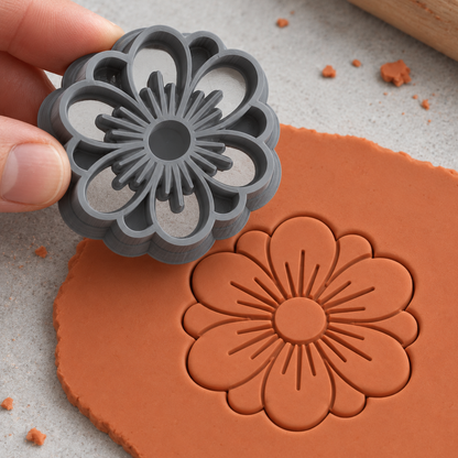 Eight-Petal Blossom Polymer Clay Cutter | 113 - ClartStudios - Polymer clay Jewellery