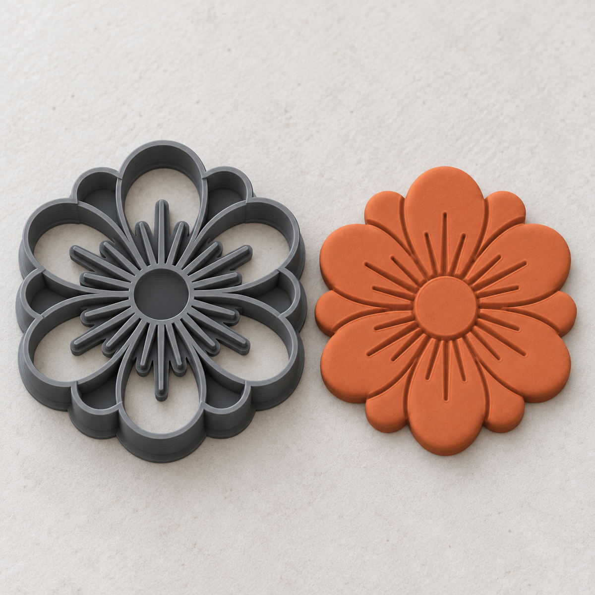 Eight-Petal Blossom Polymer Clay Cutter | 113 - ClartStudios - Polymer clay Jewellery