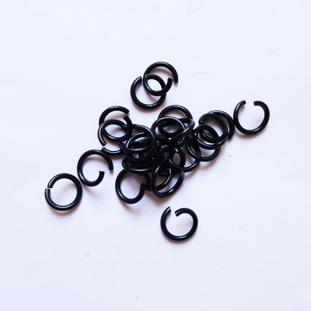Black Jump Ring (Pack of 50) - ClartStudios - Polymer clay Jewellery