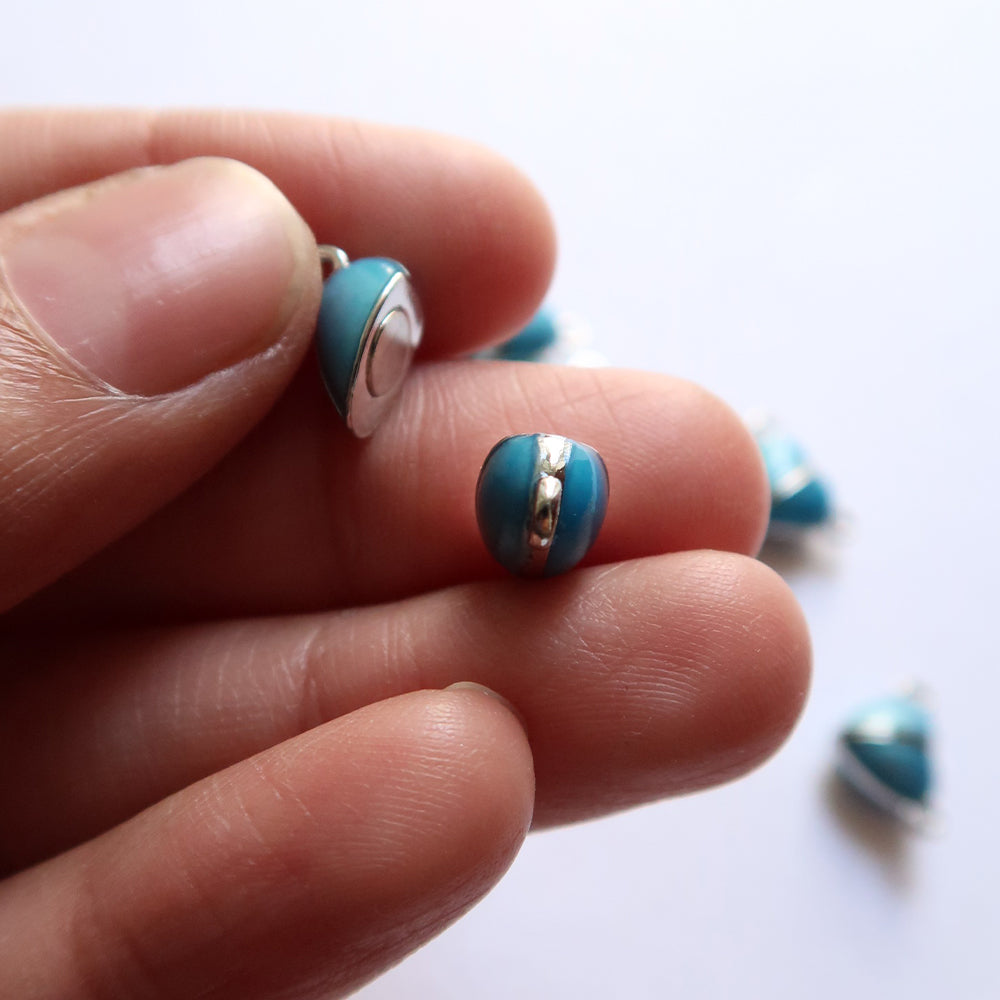 Blue Magnet Heart - ClartStudios - Polymer clay Jewellery