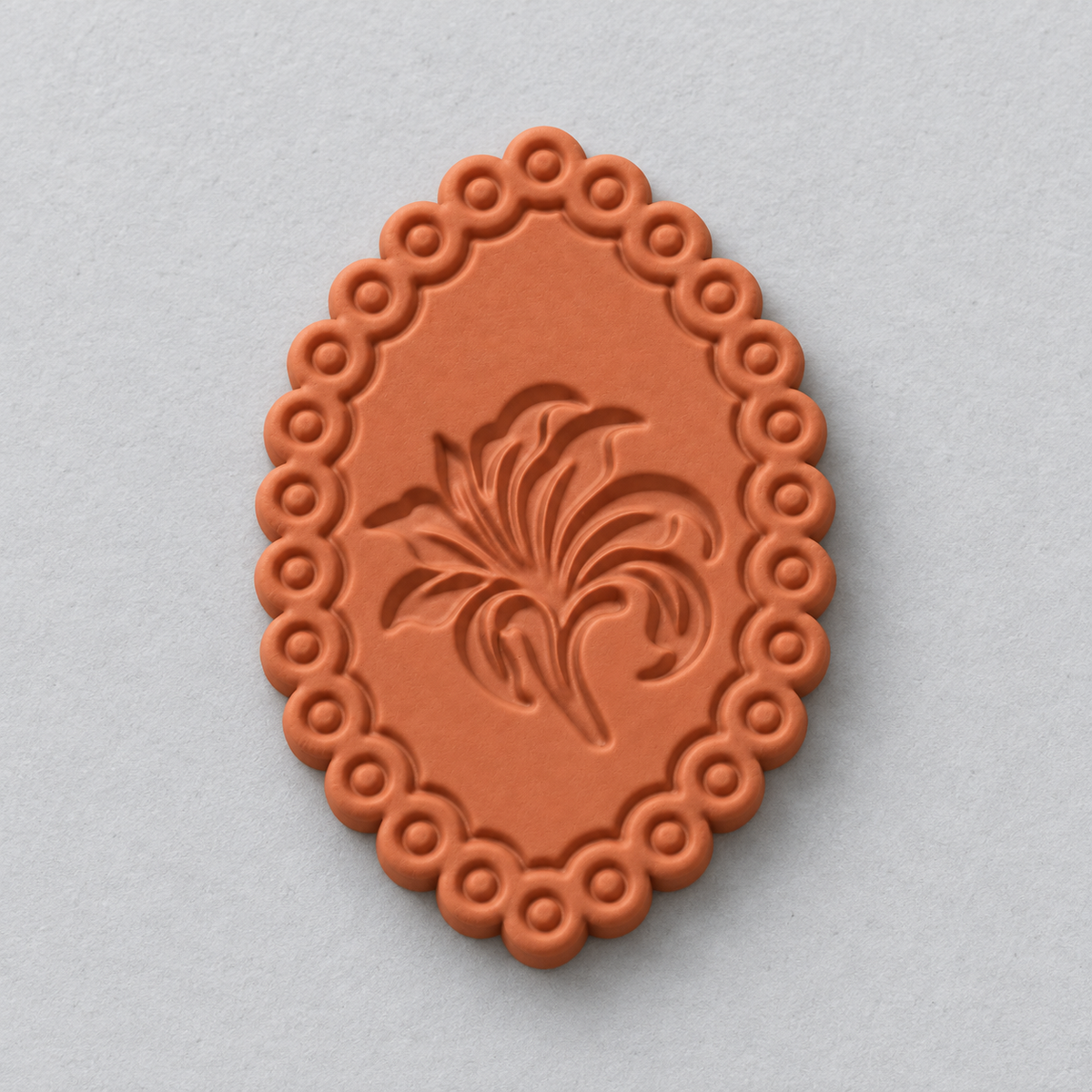 Botanical Cameo Oval Polymer Clay Cutter | 114 - ClartStudios - Polymer clay Jewellery