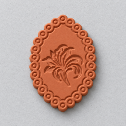 Botanical Cameo Oval Polymer Clay Cutter | 114 - ClartStudios - Polymer clay Jewellery