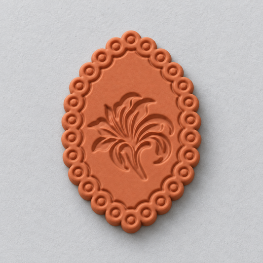 Botanical Cameo Oval Polymer Clay Cutter | 114 - ClartStudios - Polymer clay Jewellery