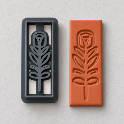 Rose Stem Bar Polymer Clay Cutter | 115 - ClartStudios - Polymer clay Jewellery