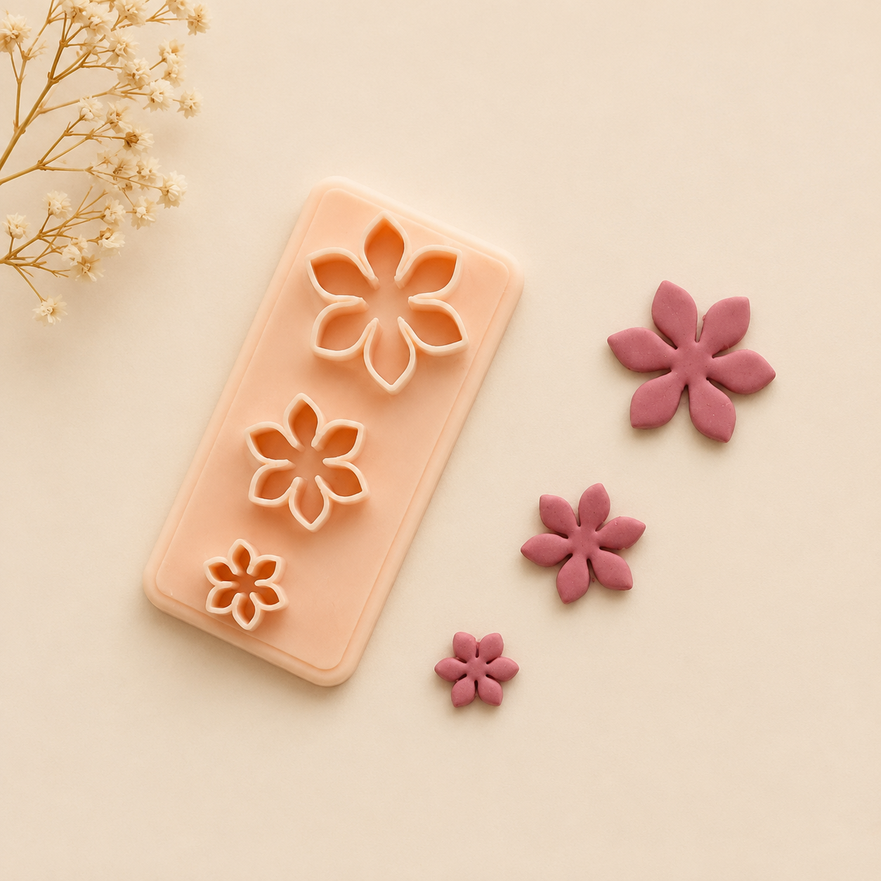 NC - 005 - Sakura Flower Polymer Clay Cutter Set (10mm, 15mm, 20mm)
