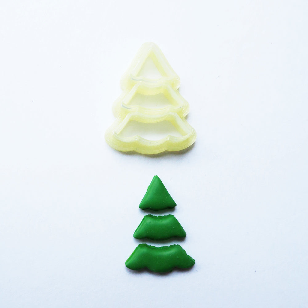 3 Tier Christmas Tree Cutter - ClartStudios - Polymer clay Jewellery