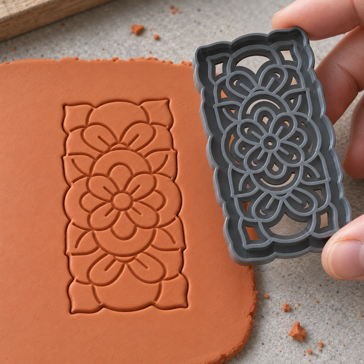 Coquette Floral Pillar Polymer Clay Cutter | 117 - ClartStudios - Polymer clay Jewellery