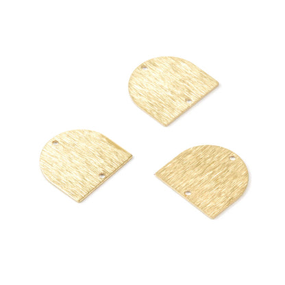 Brass Textured D Charms - ClartStudios - Polymer clay Jewellery