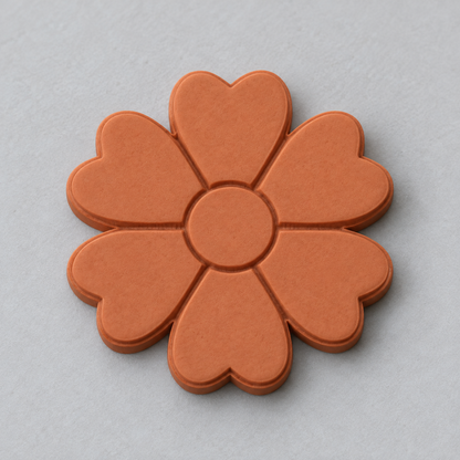 Heart Petal Daisy Polymer Clay Cutter | 128 - ClartStudios - Polymer clay Jewellery