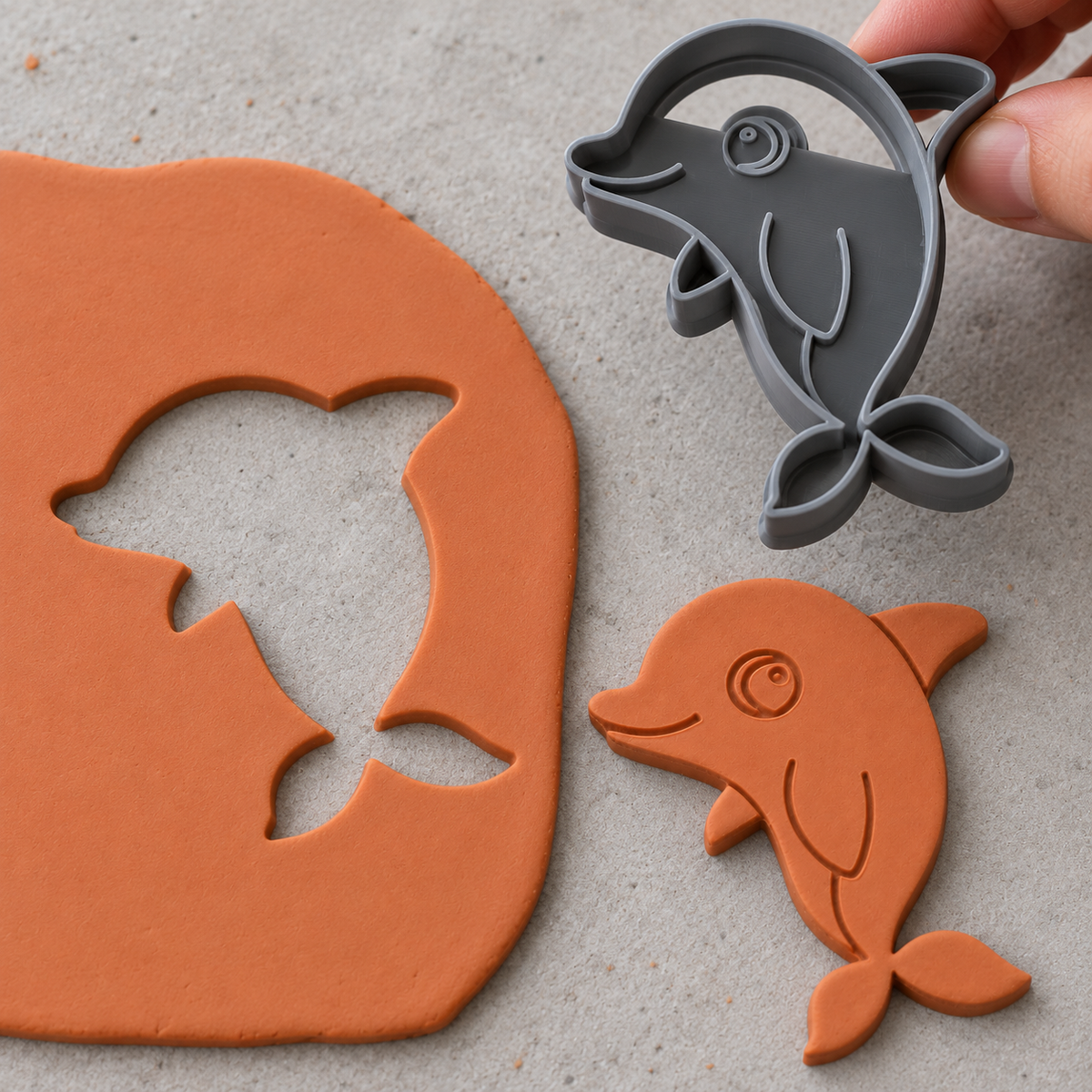 Smiling Dolphin Polymer Clay Cutter | 018 - ClartStudios - Polymer clay Jewellery