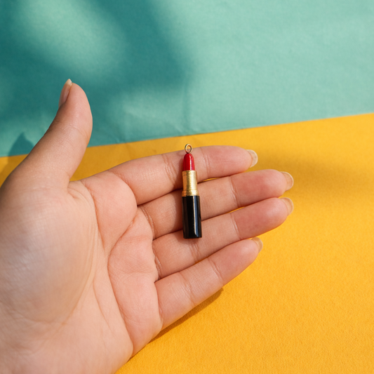 R014 - Lip Stick Charm - Waterproof & Adorable - ClartStudios - Polymer clay Jewellery