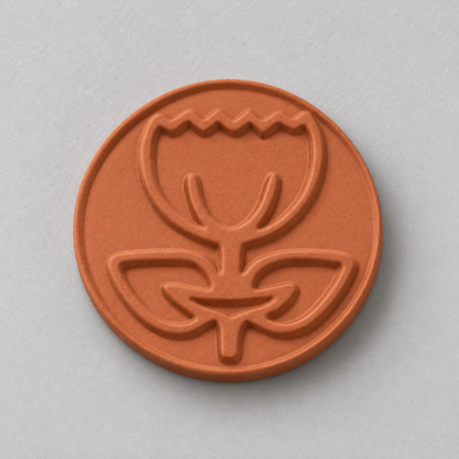 Folk Tulip Coin Polymer Clay Cutter | 160 - ClartStudios - Polymer clay Jewellery