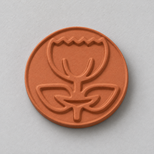 Folk Tulip Coin Polymer Clay Cutter | 160 - ClartStudios - Polymer clay Jewellery