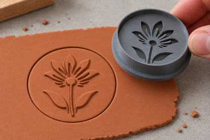 Daisy Stem Coin Polymer Clay Cutter | 152 - ClartStudios - Polymer clay Jewellery