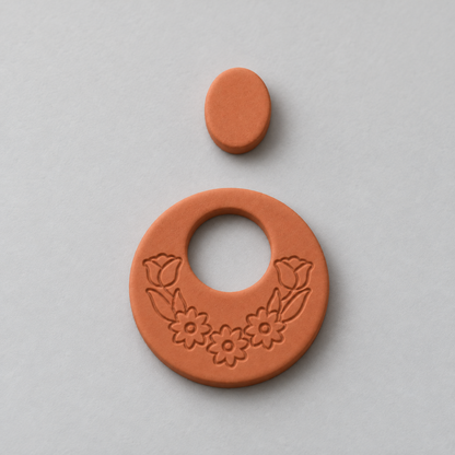 Floral Hoop Earring Polymer Clay Cutter Set | 148