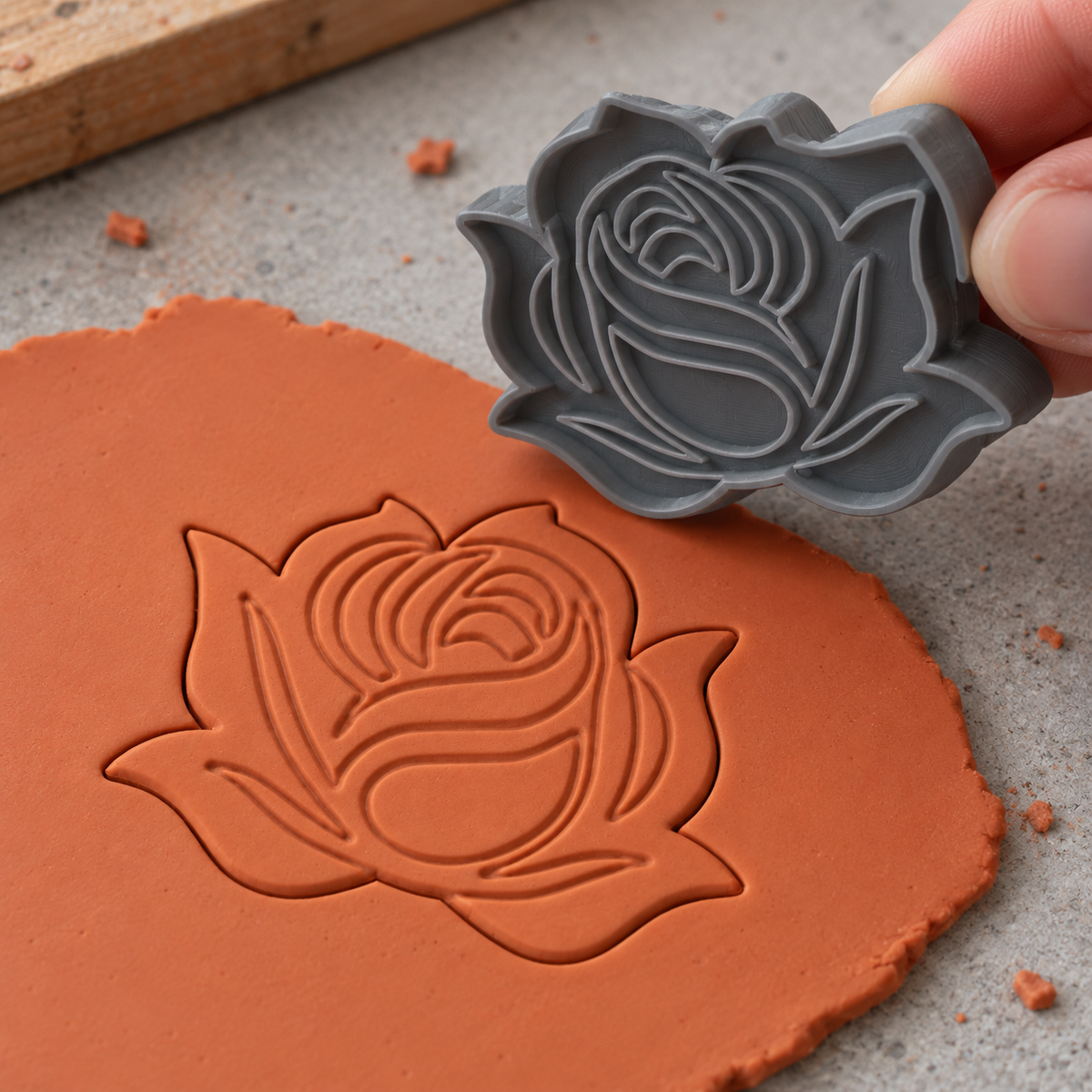 Blooming Rose Polymer Clay Cutter | 150 - ClartStudios - Polymer clay Jewellery