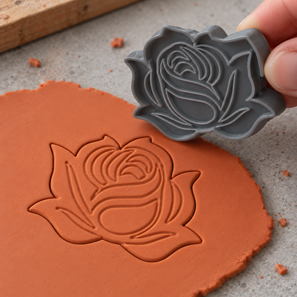 Blooming Rose Polymer Clay Cutter | 150 - ClartStudios - Polymer clay Jewellery