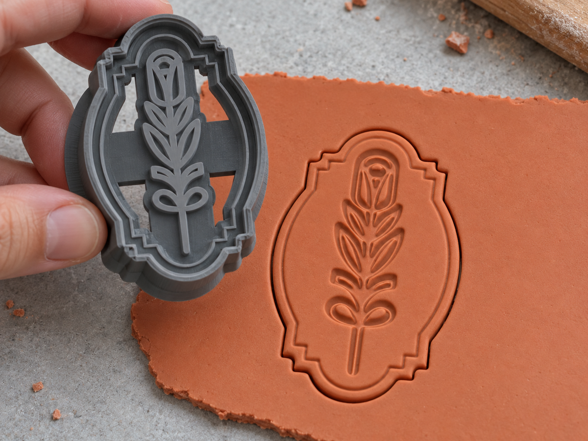 Rose Stem Arch Frame Polymer Clay Cutter | 131 - ClartStudios - Polymer clay Jewellery