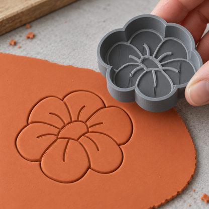 Folk Flower Polymer Clay Cutter | 149 - ClartStudios - Polymer clay Jewellery
