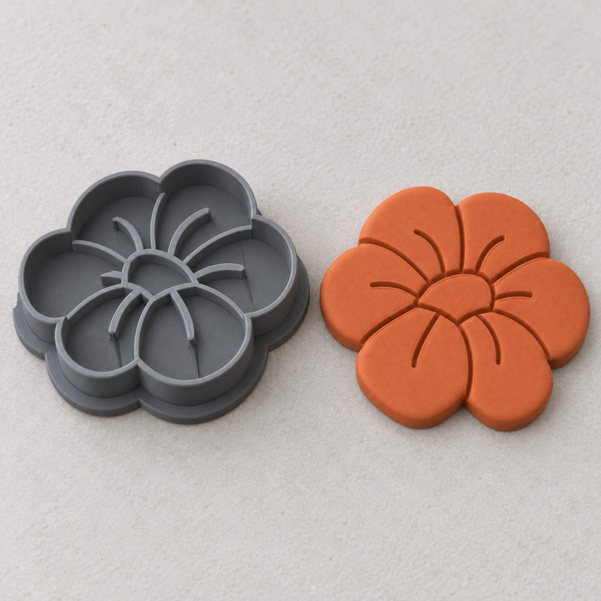 Folk Flower Polymer Clay Cutter | 149 - ClartStudios - Polymer clay Jewellery