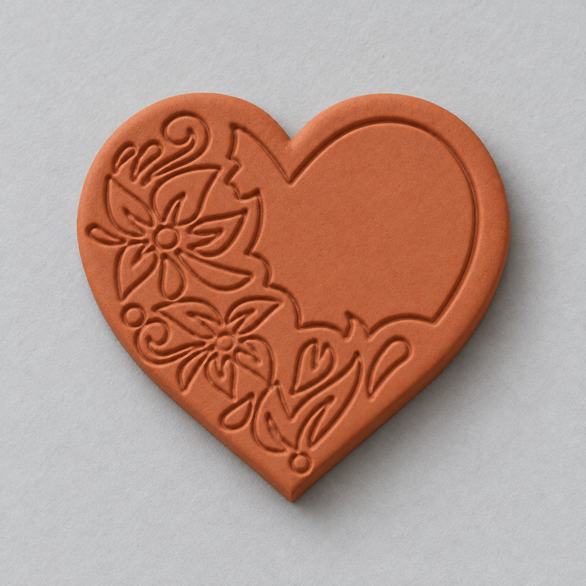Floral Corner Heart Polymer Clay Cutter | 132 - ClartStudios - Polymer clay Jewellery