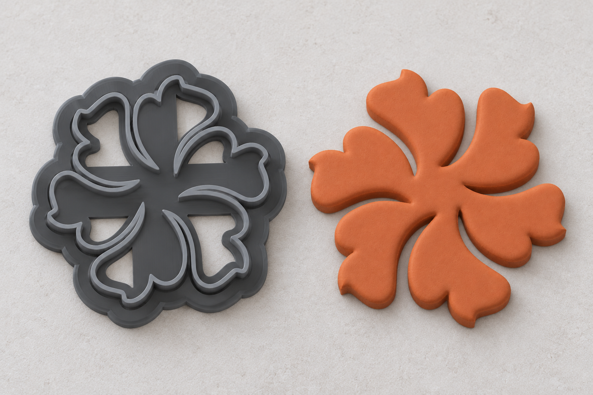 Swirl Petal Flower Polymer Clay Cutter | 151 - ClartStudios - Polymer clay Jewellery