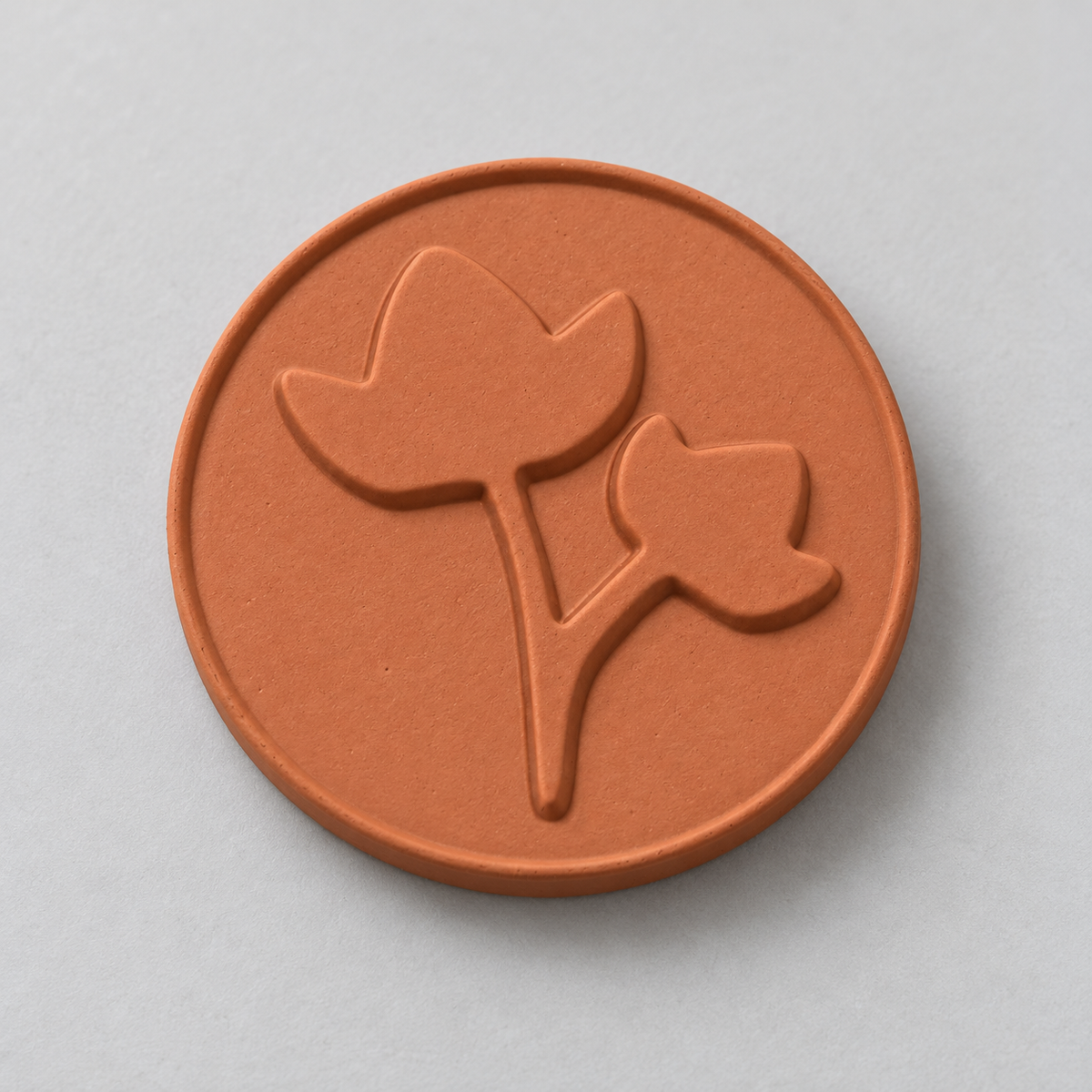 Twin Tulip Coin Polymer Clay Cutter | 153 - ClartStudios - Polymer clay Jewellery