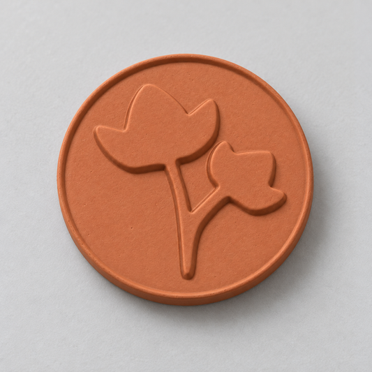 Twin Tulip Coin Polymer Clay Cutter | 153 - ClartStudios - Polymer clay Jewellery