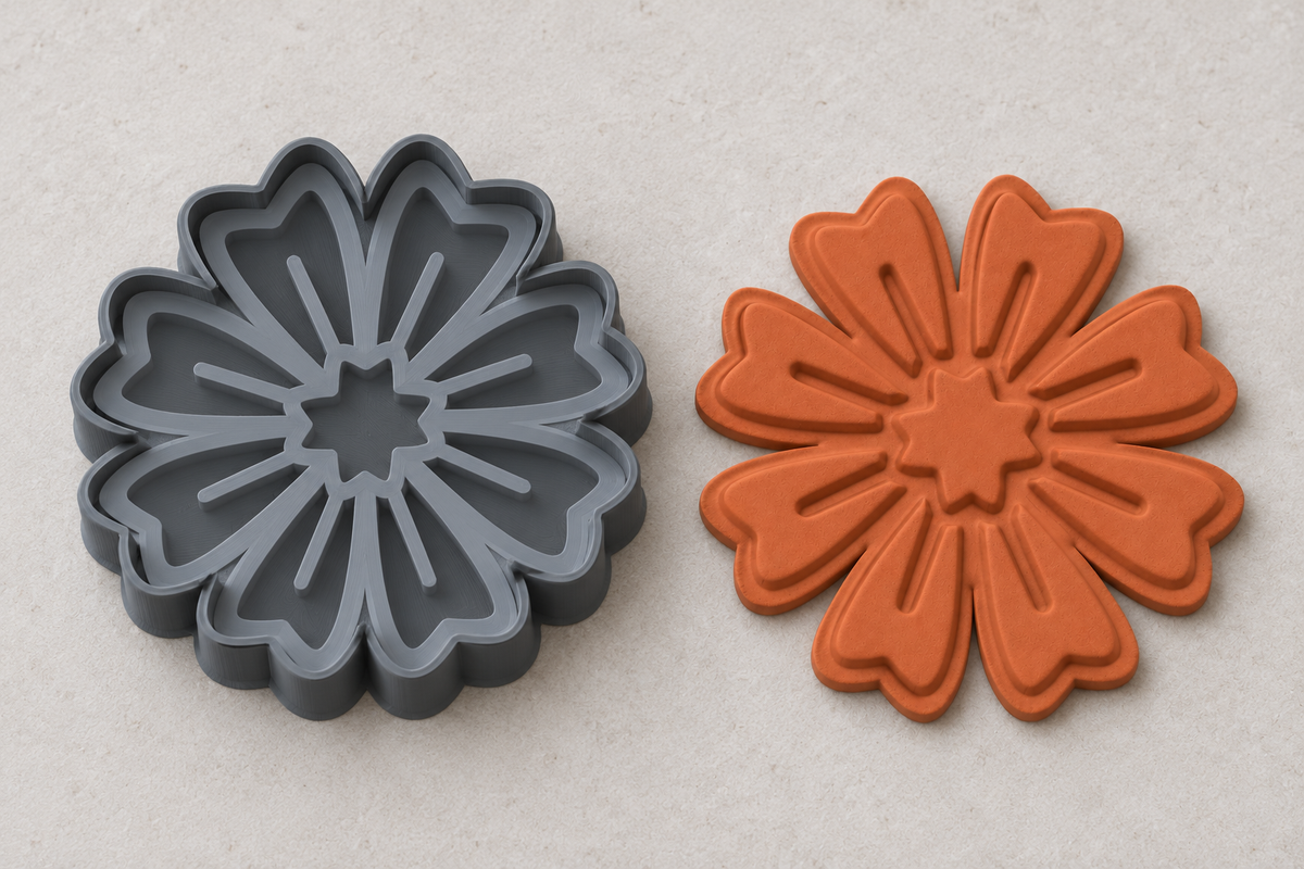 Ten-Petal Daisy Polymer Clay Cutter | 156 - ClartStudios - Polymer clay Jewellery