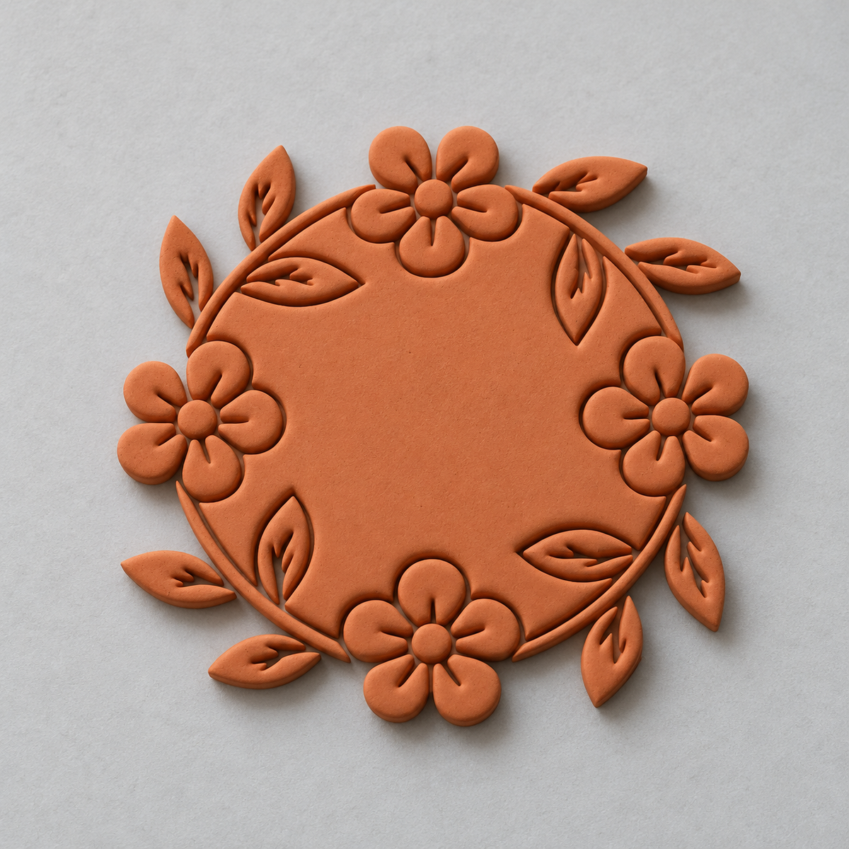 Floral Wreath Polymer Clay Cutter | 157 - ClartStudios - Polymer clay Jewellery