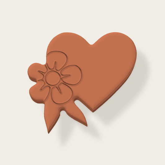 Flower Heart Polymer Clay Cutter | 155 - ClartStudios - Polymer clay Jewellery