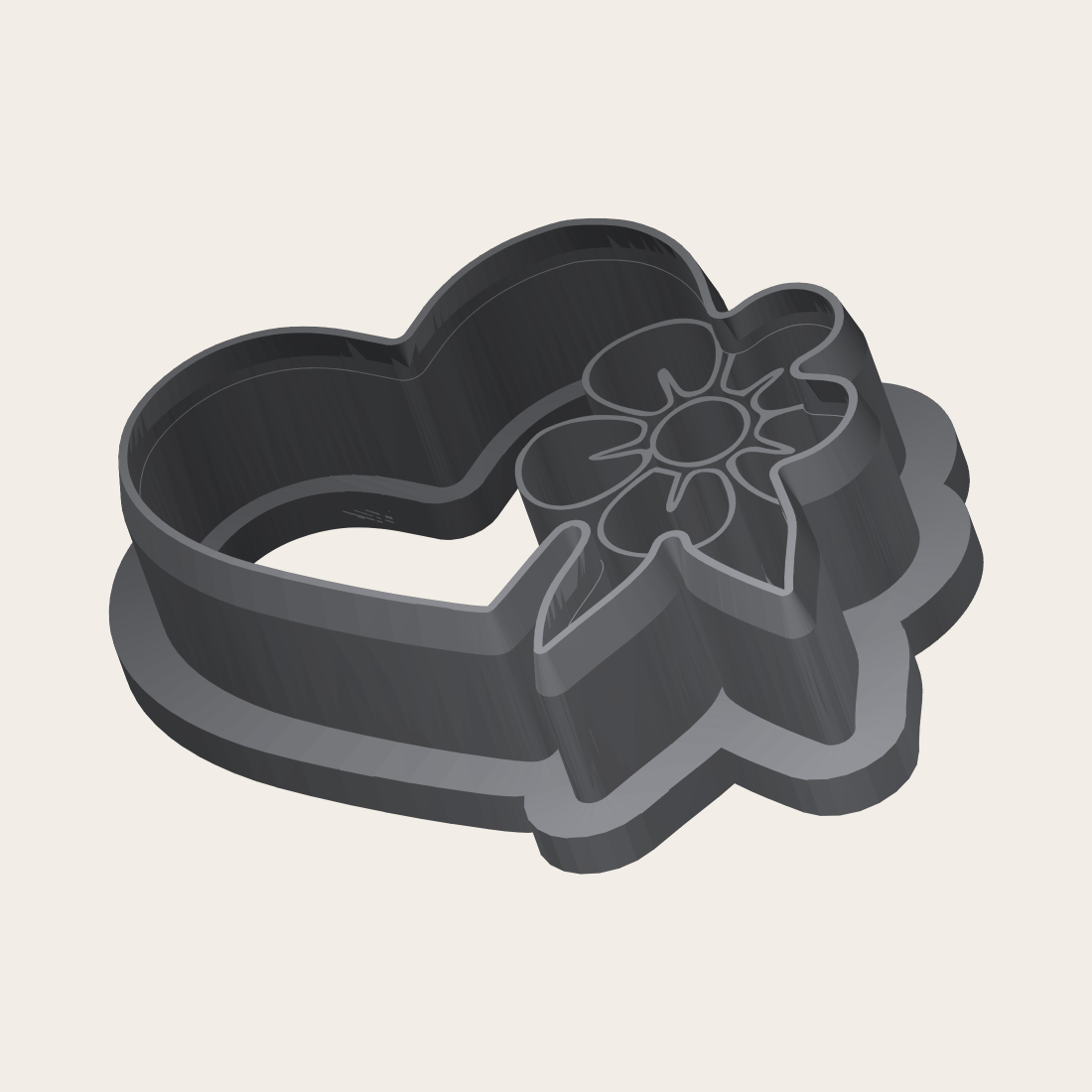 Flower Heart Polymer Clay Cutter | 155 - ClartStudios - Polymer clay Jewellery