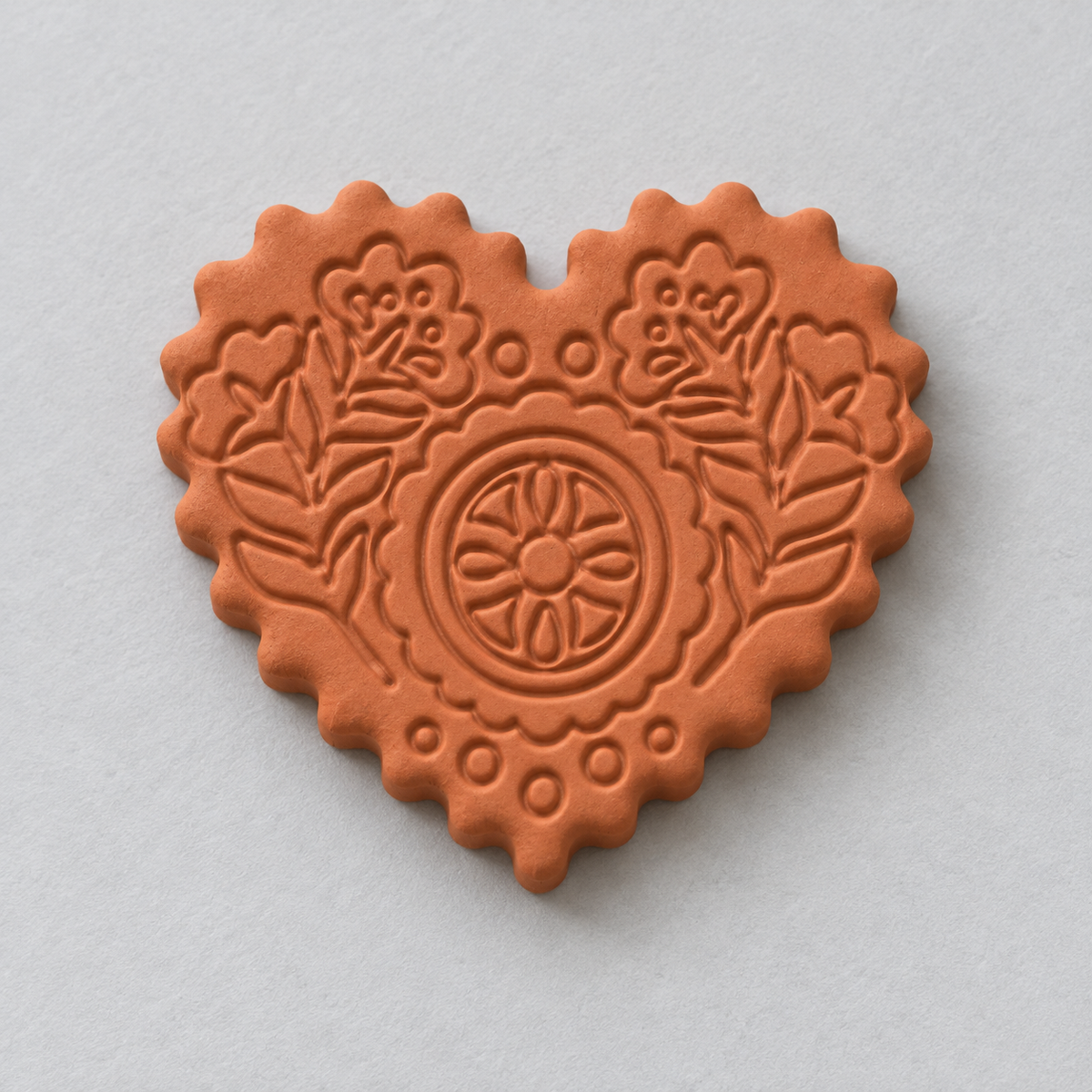 Folk Mandala Heart Polymer Clay Cutter | 134 - ClartStudios - Polymer clay Jewellery