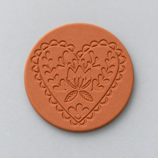Folk Heart Medallion Polymer Clay Cutter | 161 - ClartStudios - Polymer clay Jewellery