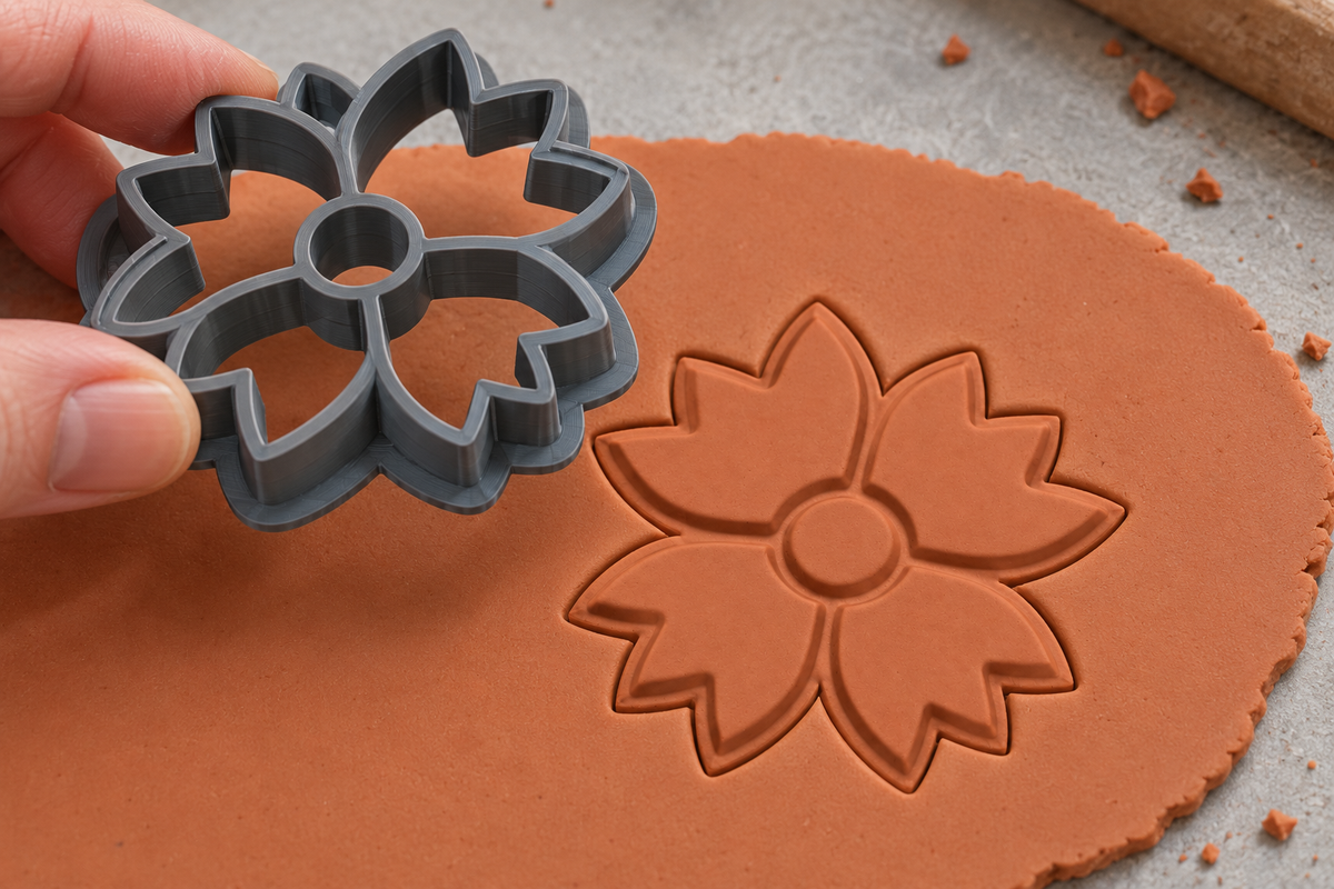 Notched Four-Petal Flower Polymer Clay Cutter | 159 - ClartStudios - Polymer clay Jewellery