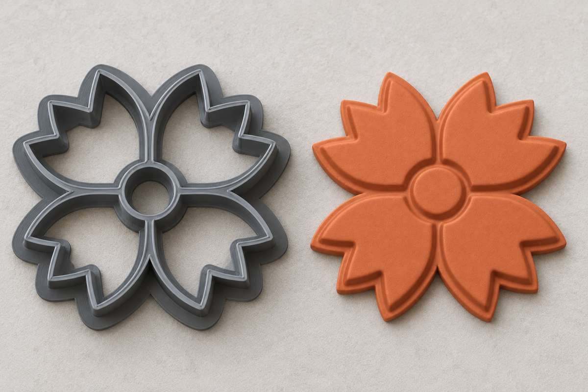 Notched Four-Petal Flower Polymer Clay Cutter | 159 - ClartStudios - Polymer clay Jewellery
