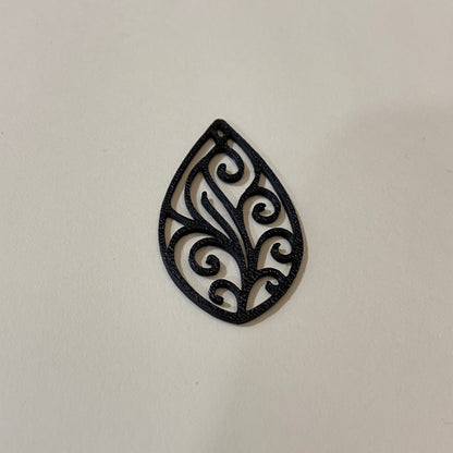 PB027 - Patterned Drop Natural Stain glass Plastic Bezel for resin art - ClartStudios - Polymer clay Jewellery