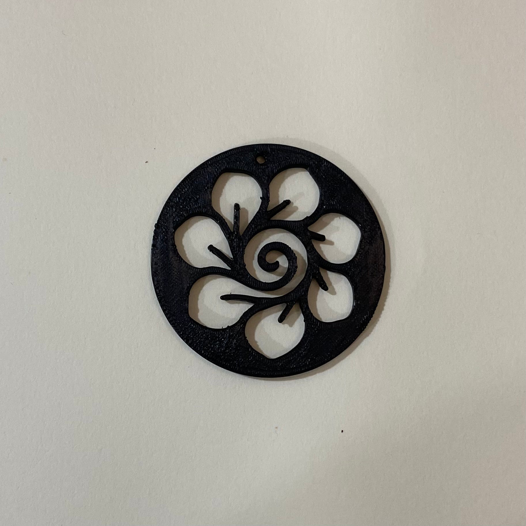 PB010 - Flower in the Circle Stain glass Plastic Bezel for resin art - ClartStudios - Polymer clay Jewellery