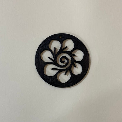 PB010 - Flower in the Circle Stain glass Plastic Bezel for resin art - ClartStudios - Polymer clay Jewellery