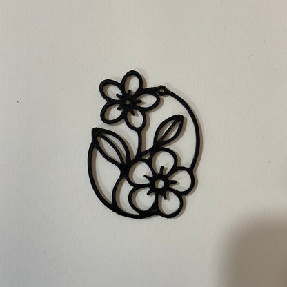 PB026 - Flower Natural Stain glass Plastic Bezel for resin art - ClartStudios - Polymer clay Jewellery