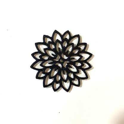 PB08 - Flower Stain glass Plastic Bezel for resin art - ClartStudios - Polymer clay Jewellery