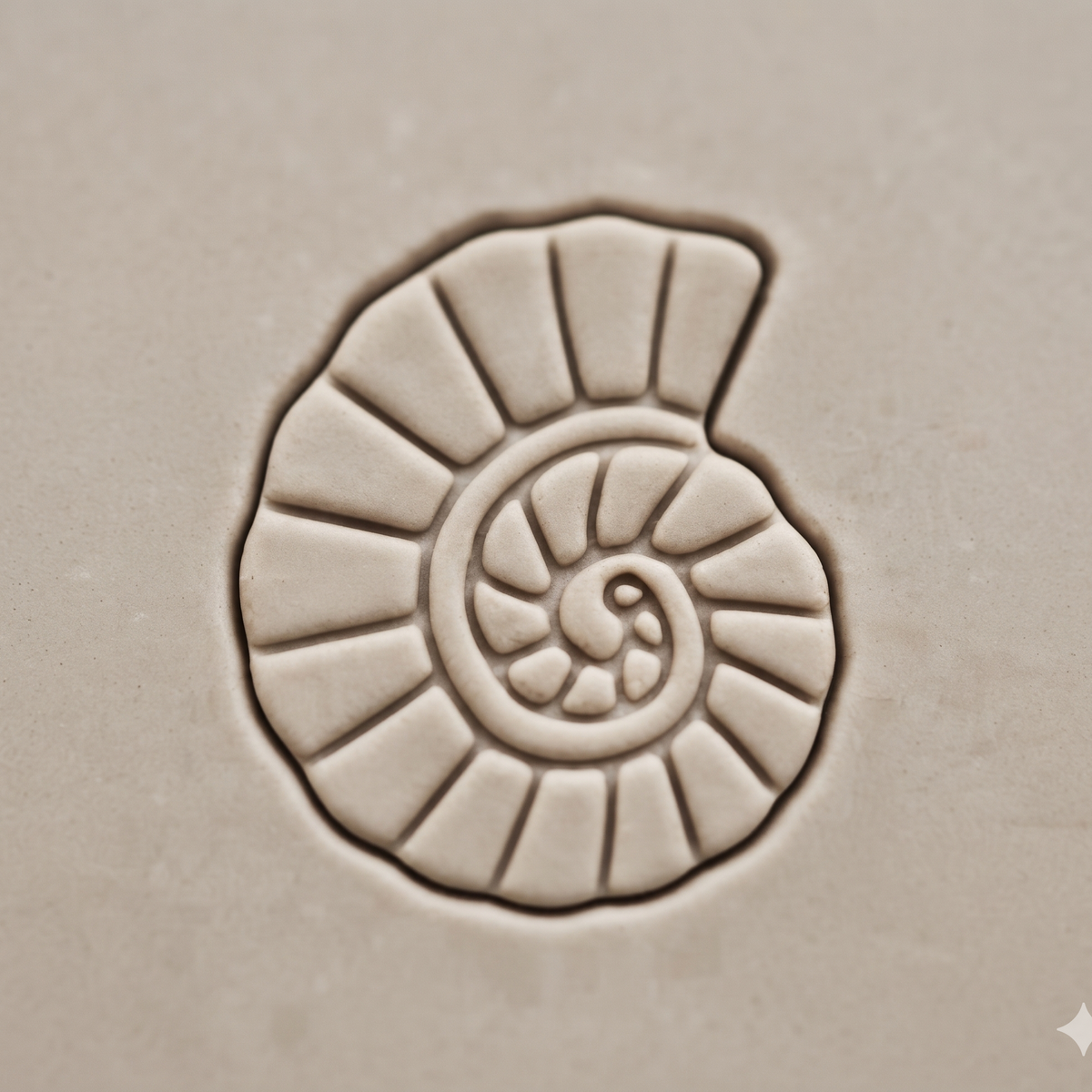 Ammonite Polymer Clay Cutter & Texture Stamp - ClartStudios - Polymer clay Jewellery