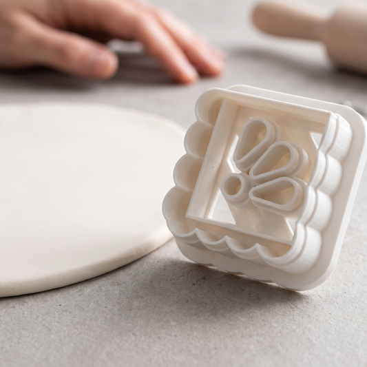 Scalloped Diamond Polymer Clay Cutter & Embosse - ClartStudios - Polymer clay Jewellery