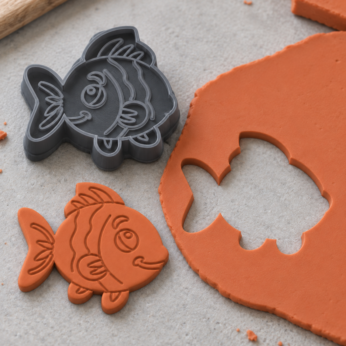 Cute Goldfish Polymer Clay Cutter | 019 - ClartStudios - Polymer clay Jewellery